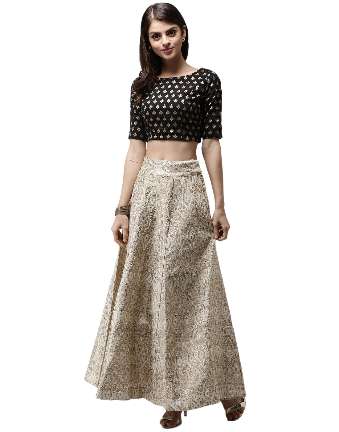 De Moza Women's Skirt Jaquard Polyester - De Moza (4465231036479)
