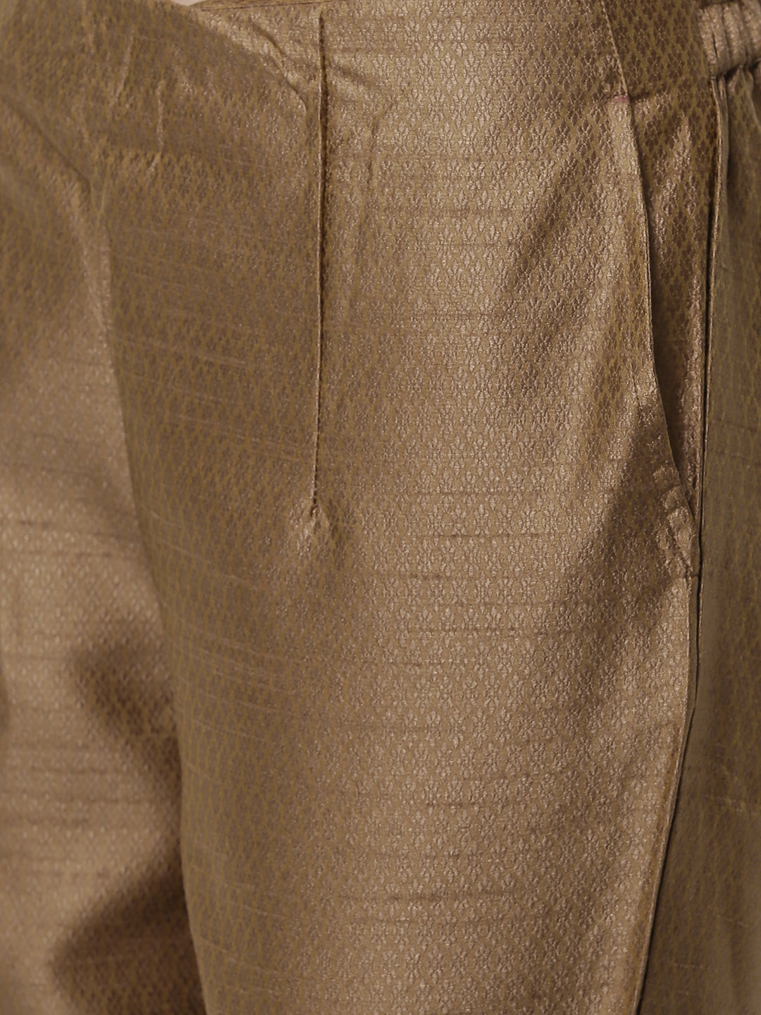 De Moza Women's Cigarette Pant Woven Bottom Jaquard Polyester Gold - De Moza (4461737902143)