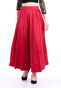 De Moza Ladies Skirt Woven Bottom Solid Fuchsia - De Moza (1550745698367)