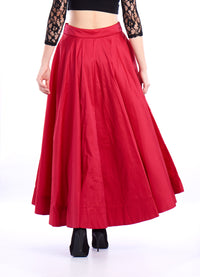 De Moza Ladies Skirt Woven Bottom Solid Fuchsia - De Moza (1550745698367)