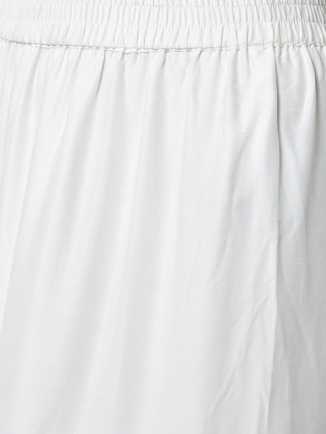 De Moza Women's Skirt Woven Bottom Solid Cotton  Offwhite - De Moza (4461737934911)