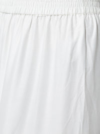 De Moza Women's Skirt Woven Bottom Solid Cotton  Offwhite - De Moza (4461737934911)