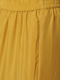 De Moza Women's Skirt Woven Bottom Solid Cotton  Mustard - De Moza (4464288825407)