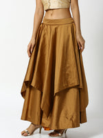 De Moza Ladies Gold Beige Skirt - De Moza (1858548138047)