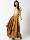 De Moza Ladies Gold Beige Skirt - De Moza (1858548138047)