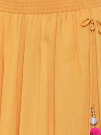 De Moza Women's Rayon Crepe Skirt - Mustard - De Moza (1589788377151)