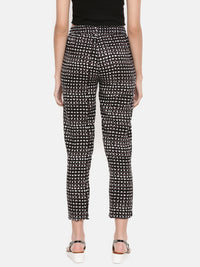 De Moza Women's Printed Straight Pant  Rayon Black - De Moza (4465231298623)