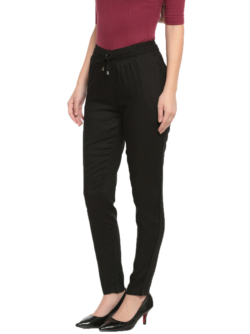 De Moza Ladies Straight Pant Black