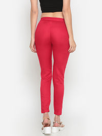 De Moza Ladies Straight Pant Red