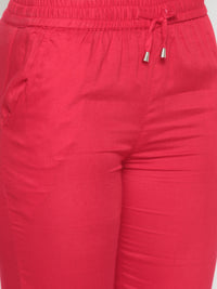De Moza Ladies Straight Pant Red