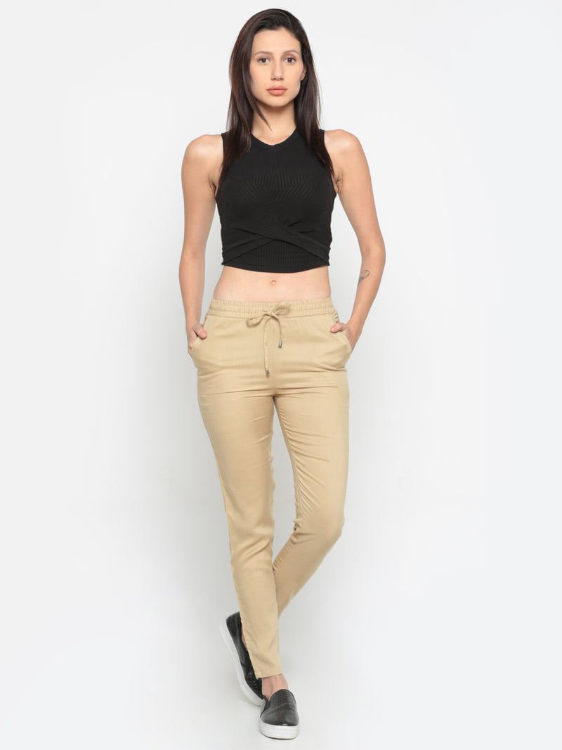 De Moza Ladies Straight Pant Skin