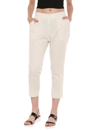 De Moza Ladies Straight Pant Beige