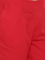 De Moza Ladies Straight Pant Red