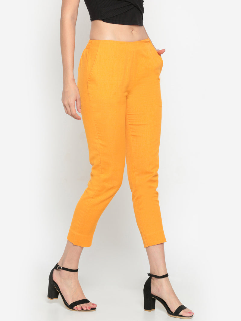 De Moza Ladies Straight Pant Mustard - De Moza (572160311359)