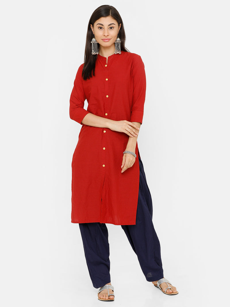 De Moza Women's Salwar Pants Navy Blue