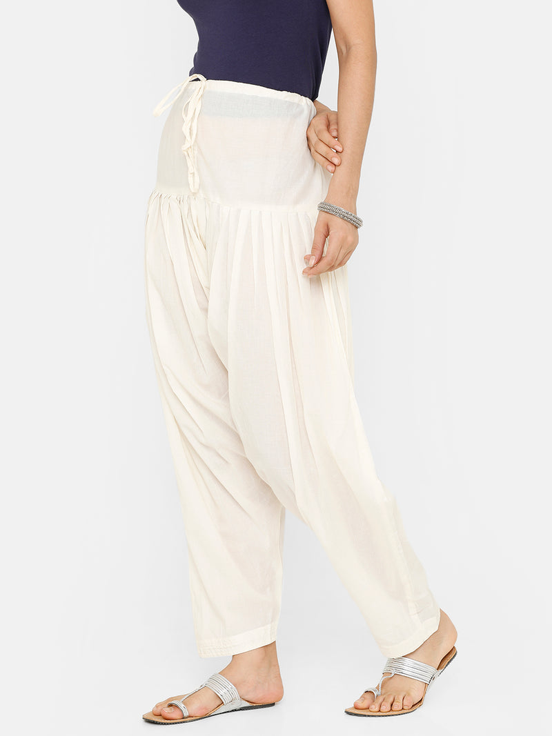 De Moza Women's Salwar Pants Off white