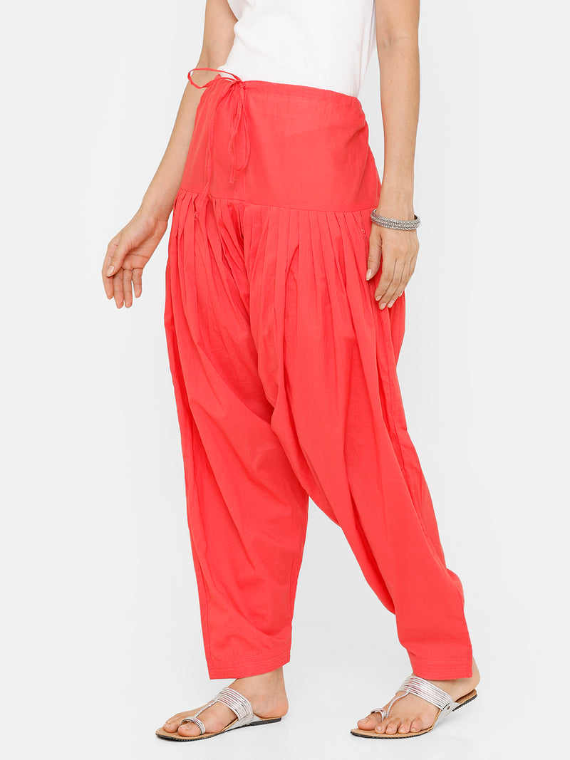 De Moza Women's Salwar Pants Coral