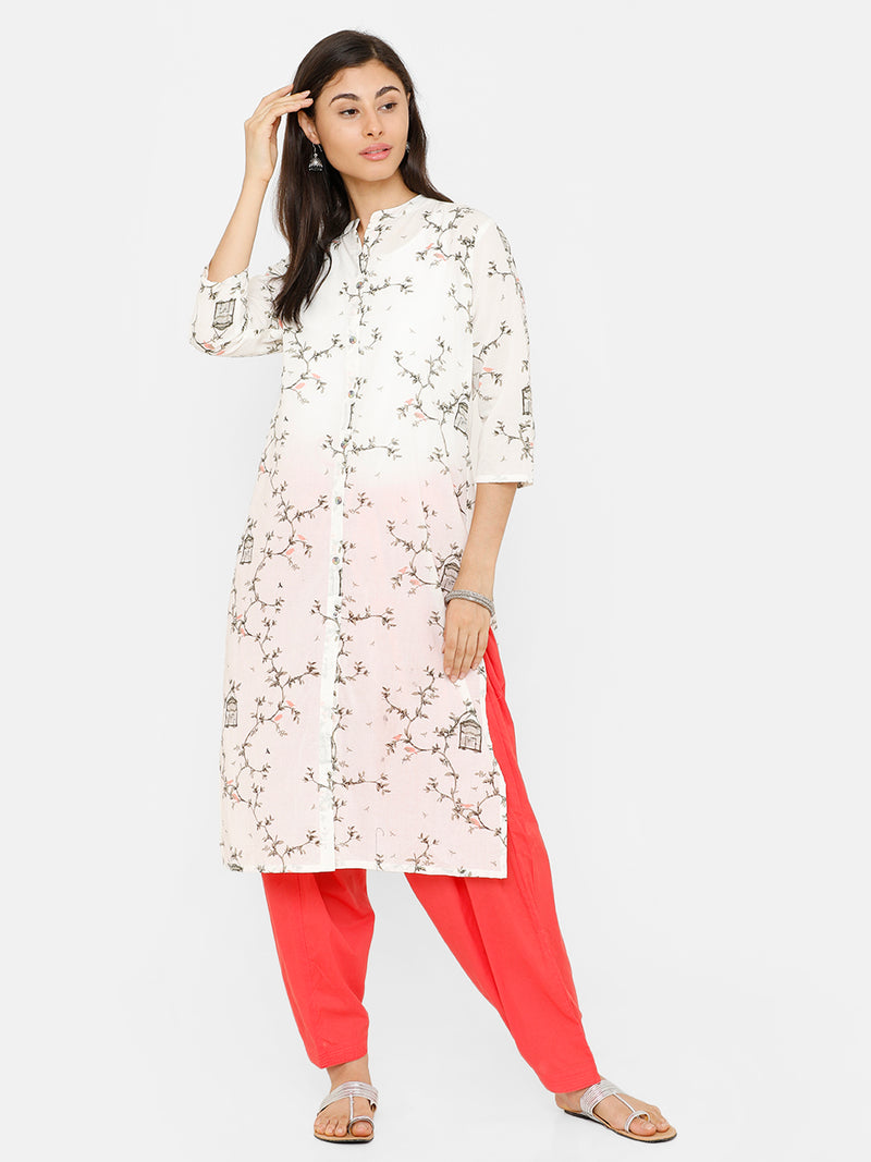 De Moza Women's Salwar Pants Coral