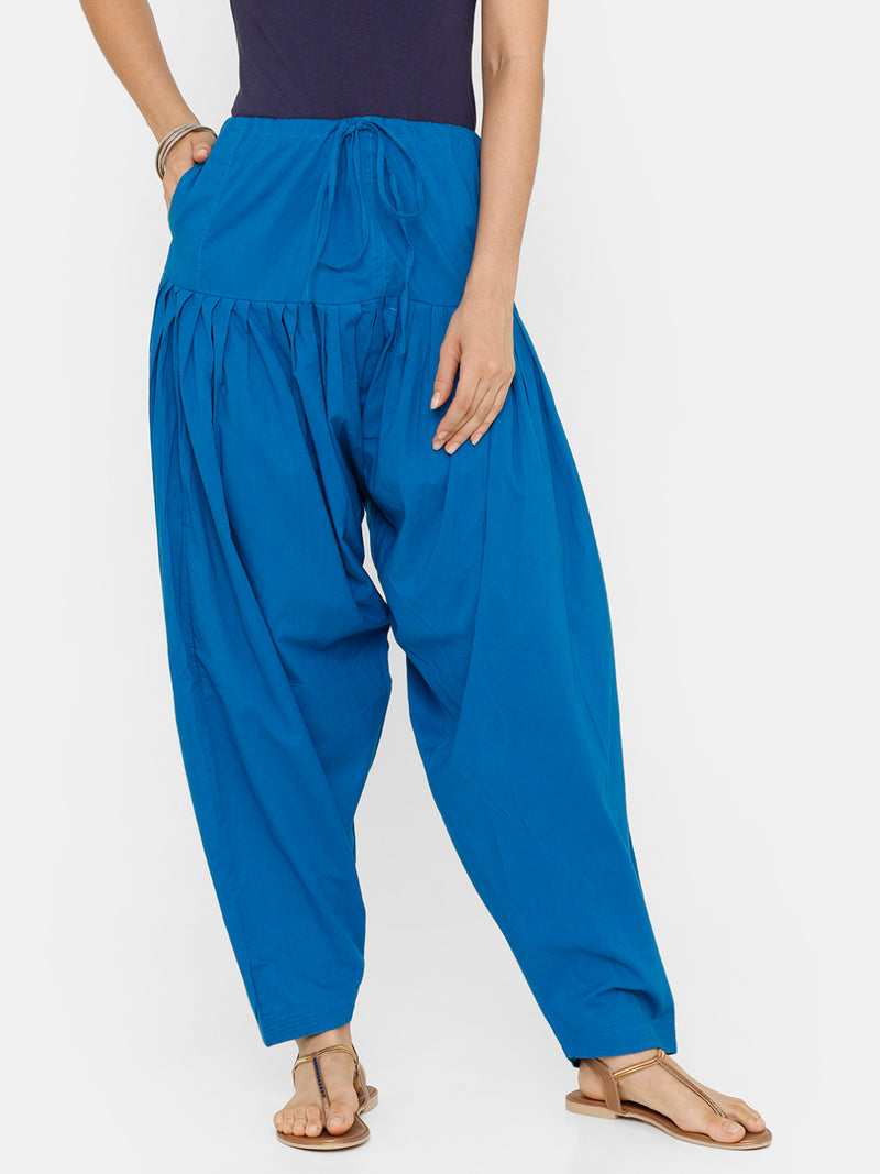 De Moza Women's Salwar Pants Light Blue