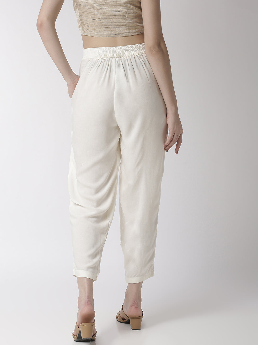 De Moza Women's Salwar Pants Offwhite