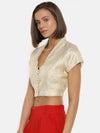 De Moza Ladies Jacquard Silver Crop Top - De Moza (1739665571903)