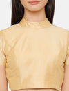 De Moza Women's Crop Solid Polyester Gold - De Moza (4643545710655)