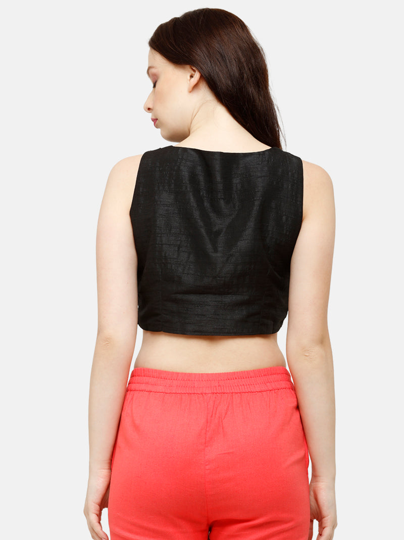De Moza Women's Crop Top Black