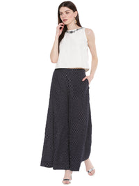 De Moza Ladies Embroidered Sleeveless Crop Top OffWhite - De Moza (1668837244991)