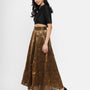 De Moza Women's Jacquard Skirt Black