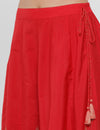 De Moza Women's Printed Skirt Maroon