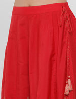 De Moza Women's Printed Skirt Maroon