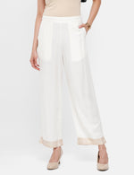 De Moza Women’s Printed Palazzo Offwhite