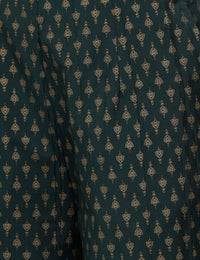 De Moza Ladies Palazzo Solid Polyester Dark Green - De Moza