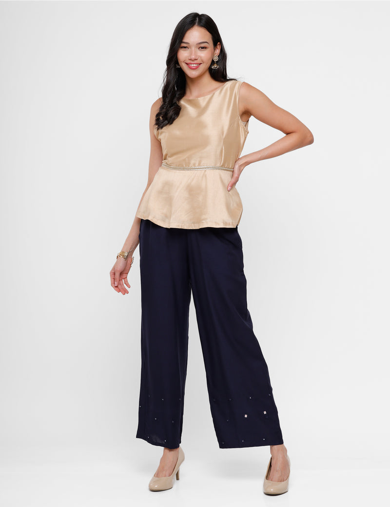 De Moza Ladies Palazzo Navy
