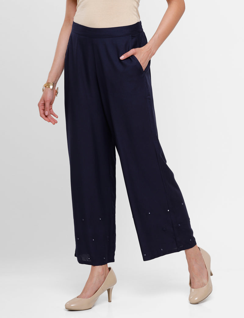 De Moza Ladies Palazzo Navy
