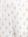 De Moza Ladies Printed Straight Pant Natural