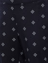 De Moza Ladies Printed Straight Pant Navy Blue
