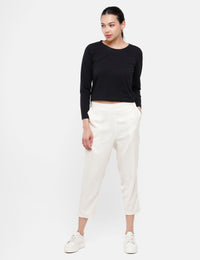 De Moza Ladies Straight Pant Beige