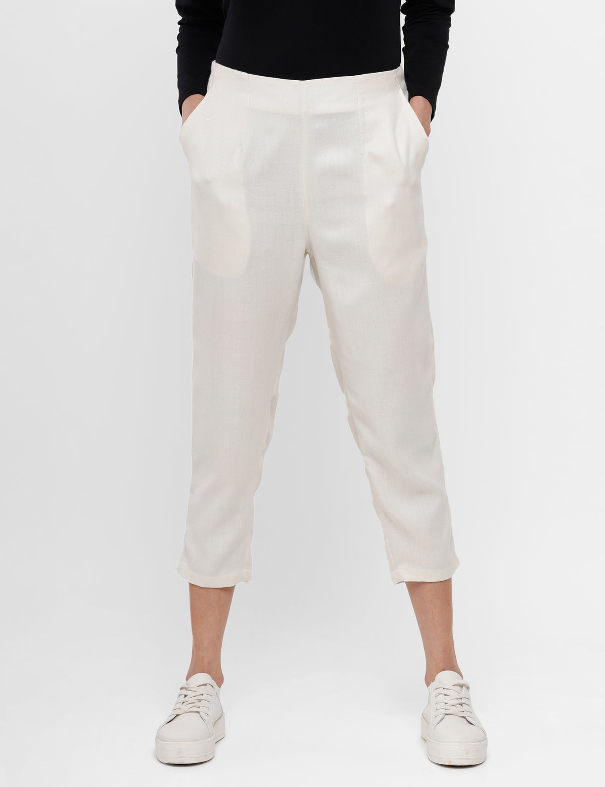 De Moza Ladies Straight Pant Beige