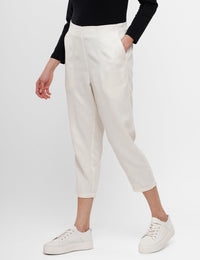 De Moza Ladies Straight Pant Beige