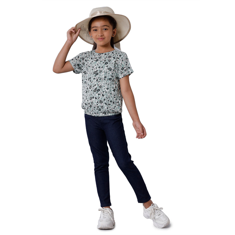 Kids - Girls Printed Top White