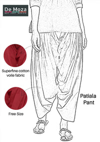 De Moza Ladies Patiala Pant Red