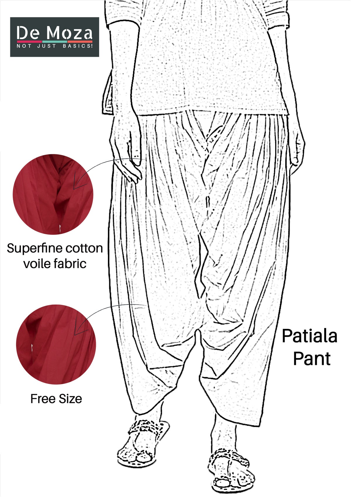 De Moza Ladies Patiala Pant Dark Navy Blue
