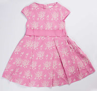 De Moza- Girls Printed Fit & Flare Salmon Rose Dress - De Moza (8638458307)