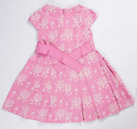 De Moza- Girls Printed Fit & Flare Salmon Rose Dress - De Moza (8638458307)