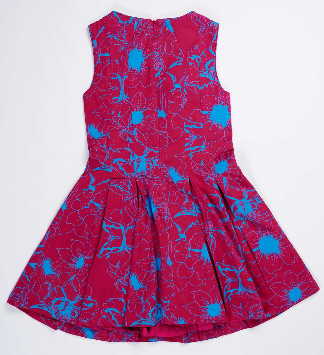 De Moza-Girls Printed Fit & Flare Dark Purple Dress - De Moza (8638457795)