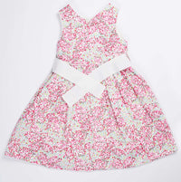 De Moza- Girls Printed White Fit & Flare Dress - De Moza (8638460931)
