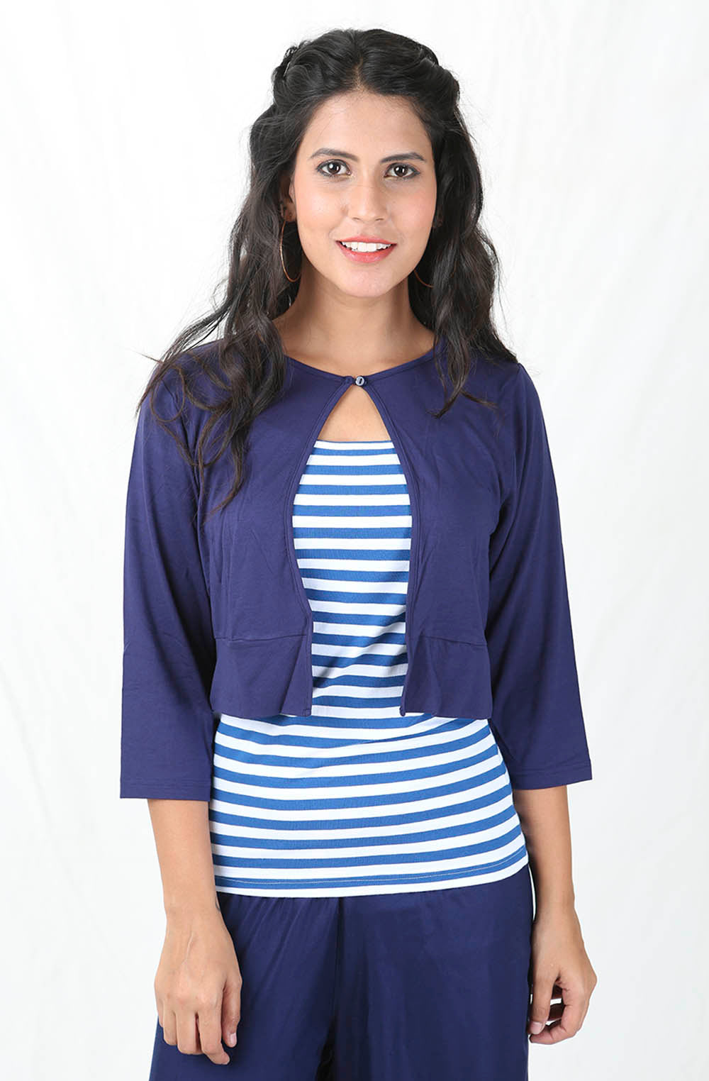 De Moza Ladies Short Shrug Navy Blue - De Moza (8780293443)