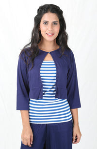 De Moza Ladies Short Shrug Navy Blue - De Moza (8780293443)