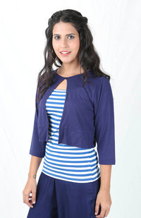 De Moza Ladies Short Shrug Navy Blue - De Moza (8780293443)
